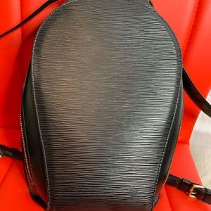Black Epi Leather Louis Vuitton Back Back